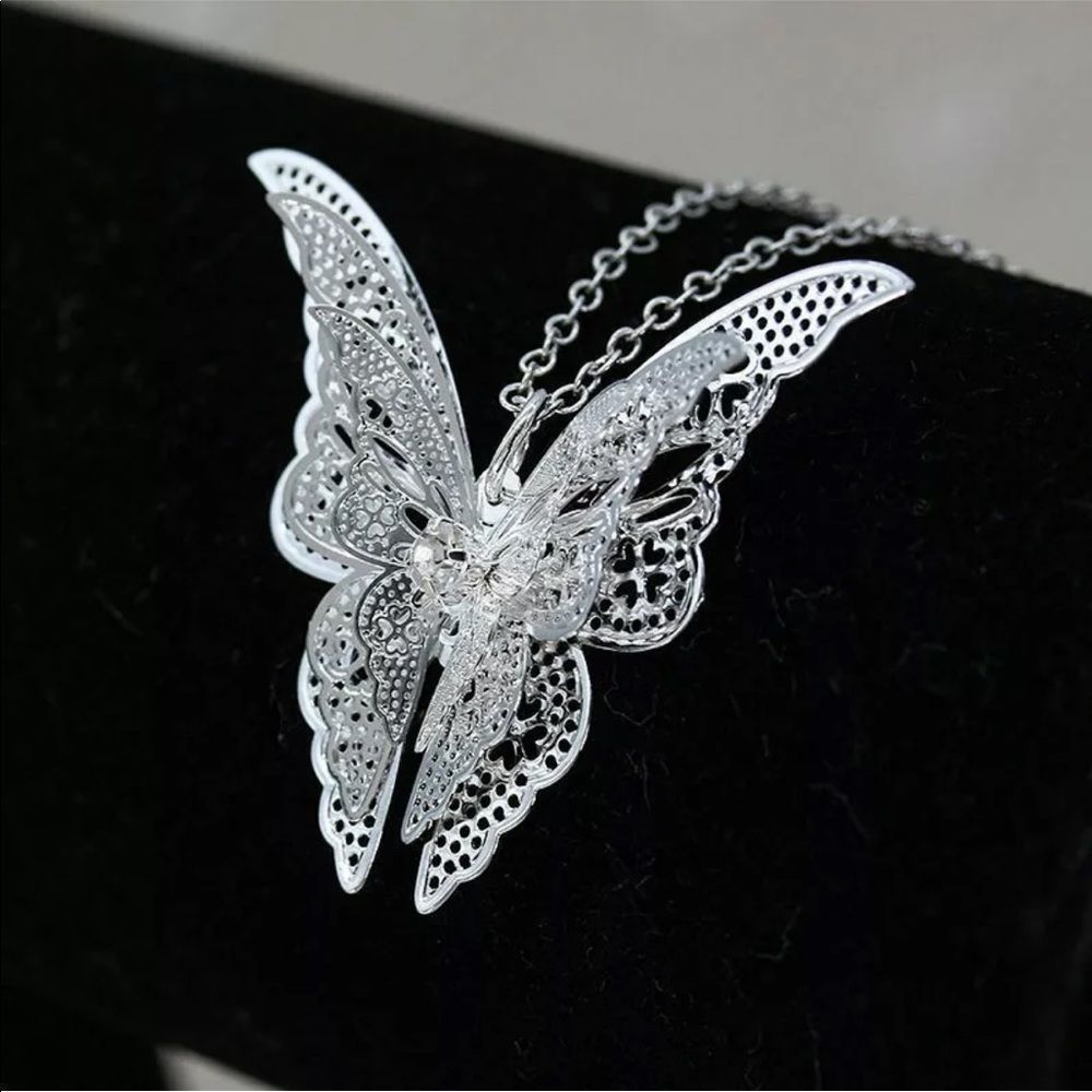 Silver Butterfly Necklace